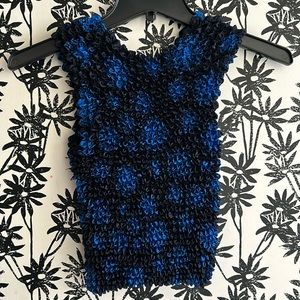 Vintage Popcorn Scrunch Sleeveless Top